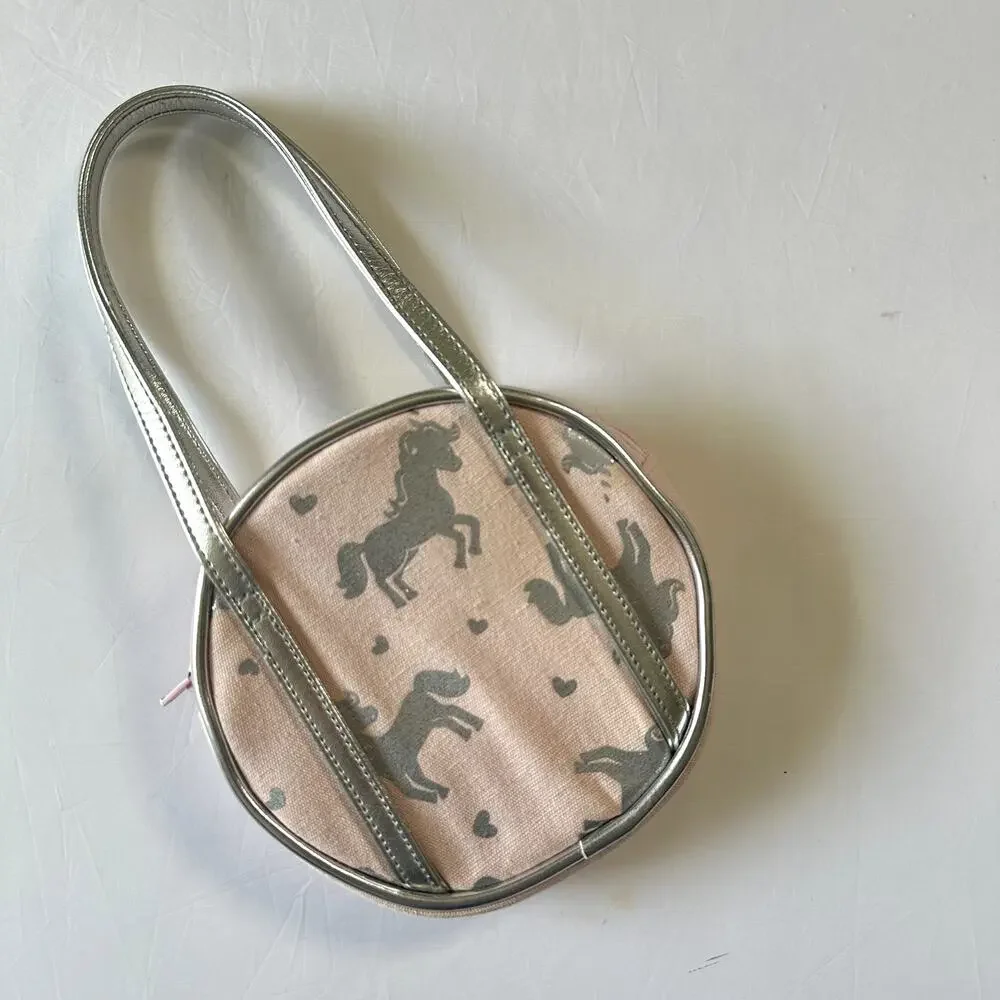 Gymboree Pink & Silver Unicorn Kids Purse